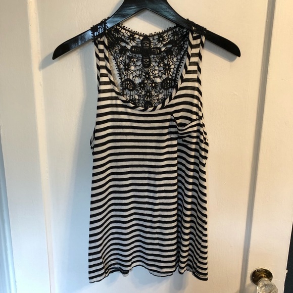 Black and White Striped Tank - Picture 5 of 6